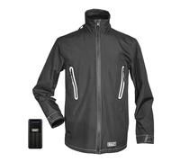 Sealey Men's 5V Heated Rain Jacket-X-Large with Power Bank 20Ah, Grey, XL