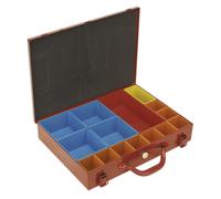 Metal Case with 15 Storage Bins