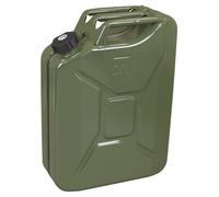 Sealey Metal Jerry Can 20L With Screw Cap Green For Unleaded Fuel JC20SCG