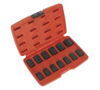 Sealey Metric Impact Socket Set 13pc 1/2"Sq Drive Single Hex Boxed AK5613M