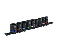 Sealey Metric Impact Socket Set 9pc 1/2"Sq Drive Standard 6 point AK5618M