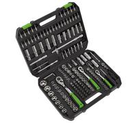 Sealey Metric Socket And Bit Set 171pc 1/4" 3/8" 1/2"D Chrome Single Hex S01211