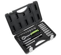 Sealey Metric Socket Set 26pc 1/4"D Chrome Deep And Standard Length S01234