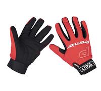 Sealey Mechanic's Gloves Premier MG796L - Padded Palm - Large, Red Pair