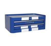 Sealey Mid-Box 2 Drawer Retro Style Blue With White Stripe - Part No. AP28102BWS
