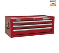 Mid-Box 3 Drawer with Ball-Bearing Slides - Red