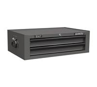 Sealey Mid Box Tool Chest 2 Drawer Ball Bearing Slides Grey Black AP26029TG