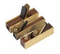 Sealey Mini Brass Plane Set Bull Nose Block Scraper Detailed Trimming 3Pc Mbp03