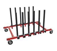 Sealey MK76 Mobile Panel Storage Rack Holds 5 Panels