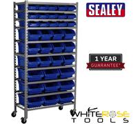 Sealey Mobile Bin Storage System 36 Bins Parts Storage Bin Work Tools TPS36