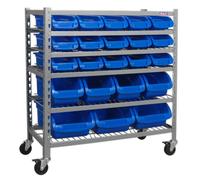 Sealey Mobile Bin Tool Storage System With Heavy Duty Castors - 22 Bins Tps22