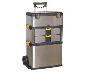 Sealey Mobile Stainless Steel/Composite Toolbox 3 Compartment AP855