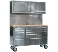 Sealey Mobile Stainless Steel Tool Workstation Stainless Steel