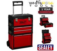 Sealey Mobile Steel/Composite Toolbox 3 Compartment Lockable Portable