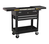 Sealey Mobile Steel Tool and Parts Trolley Black