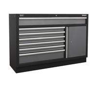 Sealey Superline Modular 7 Drawer Floor Cabinet Black / Grey