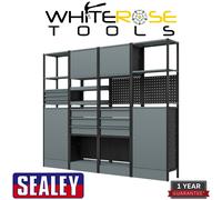 Sealey Modular Racking System Combo Tool Storage Garage Workshop Workbench 2.32m