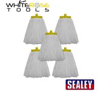 Sealey Mop Head Disposable Kentucky Pack of 5 Cleaning Replacement Spare