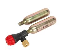 Sealey Motorcycle Co2 Emergency Tyre Inflator Kit With Schrader Adaptor Ms087