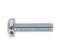 Sealey MSP520 Zinc Plated Pan Head Pozi Machine Screw M5 x 20mm, DIN 7985Z -