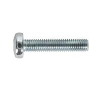 Sealey MSP525 Zinc Plated Pan Head Pozi Machine Screw M5 x 25mm, DIN 7985Z -