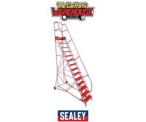Sealey MSS14 Mobile Safety Steps 14-Tread / Ladder / Platform
