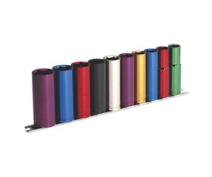 Sealey Multi-Colored Socket Set 10 Pcs 1/2" Square Drive Deep Walldrive Ak288D