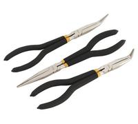 Sealey Ak930 Needle Nose Pliers Set 3Pc 280Mm Ni-Fe Finish