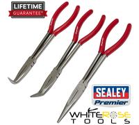 Sealey Needle Nose Pliers Set 3pc 280mm Premier Cutter Cutting DIY Hand Tool