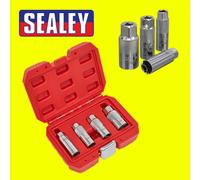 Sealey Spark Plug Socket Set AK6556 - 4pc 3/8" Sq Drive