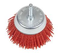 Sealey Nfb75 75mm Nylon Filament Cup Brush With 6mm Shaft