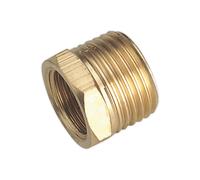 Sealey SA1/1238F Adaptor 1/2"BSPT Male to 3/8"BSP Female , Gold
