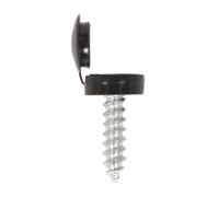 Sealey NPBK50 Numberplate Screw & Flip Cap 4.2 X 19Mm Black Pack Of 50
