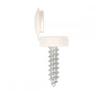 Sealey NPW50 Numberplate Screw With Flip Cap 4.2 X 19Mm White Pack Of 50