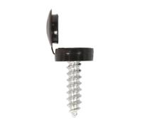 Sealey Number Plate Screw & Flip Cap 4.2 X 19mm Black Pack Of 50 Npbk50