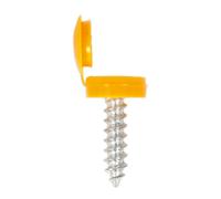 Sealey Number Plate Screw & Flip Cap 4.2 X 19mm Yellow Pack Of 50 Npy50