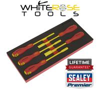 Sealey Nut Driver Set Insulated with Tool Tray VDE Approved Premier 5pc