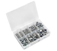 Sealey Nylon Lock Nut Assortment 255pc M4-M16 DIN 985 - AB033LN