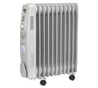 Sealey Oil Filled Radiator 2500W/230V 11 Element with Timer Thermostatic