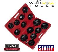 Sealey Oil Filter Cap Wrench Set 15pc Automotive Garage Service Tools