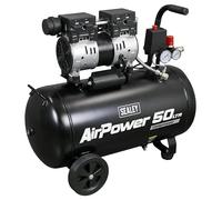 Sealey Oil Free Low Noise Direct Drive Air Compressor, 50L, 1hp, 5.6cfm, 116psi, 750W - SAC5000S