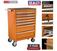 Sealey AP26479TO Rollcab 7 Drawer With Ball-Bearing Slides - Orange