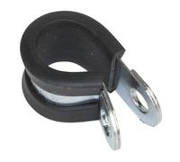 Sealey P Clip 25 Pieces Rubber Lined 13mm Zinc Plated Hose Pipe Clamp Pcj13