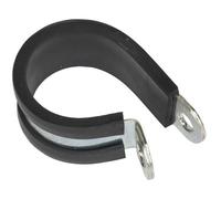 Sealey P Clip 25 Pieces Rubber Lined 29mm Zinc Plated Hose Pipe Clamp Pcj29