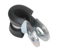 Sealey P Clip 25 Pieces Rubber Lined 5mm Zinc Plated Hose Pipe Clamp Pcj5