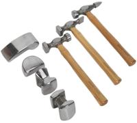 Sealey CB507 Drop-Forged Panel Beating Set with Hickory Shafts 7pc