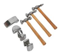 Sealey CB507 Drop-Forged Panel Beating Set with Hickory Shafts 7pc