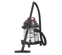 Sealey PC195SD Vacuum Cleaner Wet & Dry 20ltr 1200W Stainless Drum