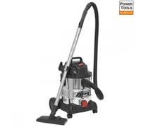 SEALEY PC200SD Vacuum Cleaner Industrial Wet & Dry 20ltr 1250W Stainless Drum