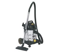 Sealey PC200SD110V Vacuum Cleaner Industrial Wet & Dry 20L 1250W/110V Stainless Drum